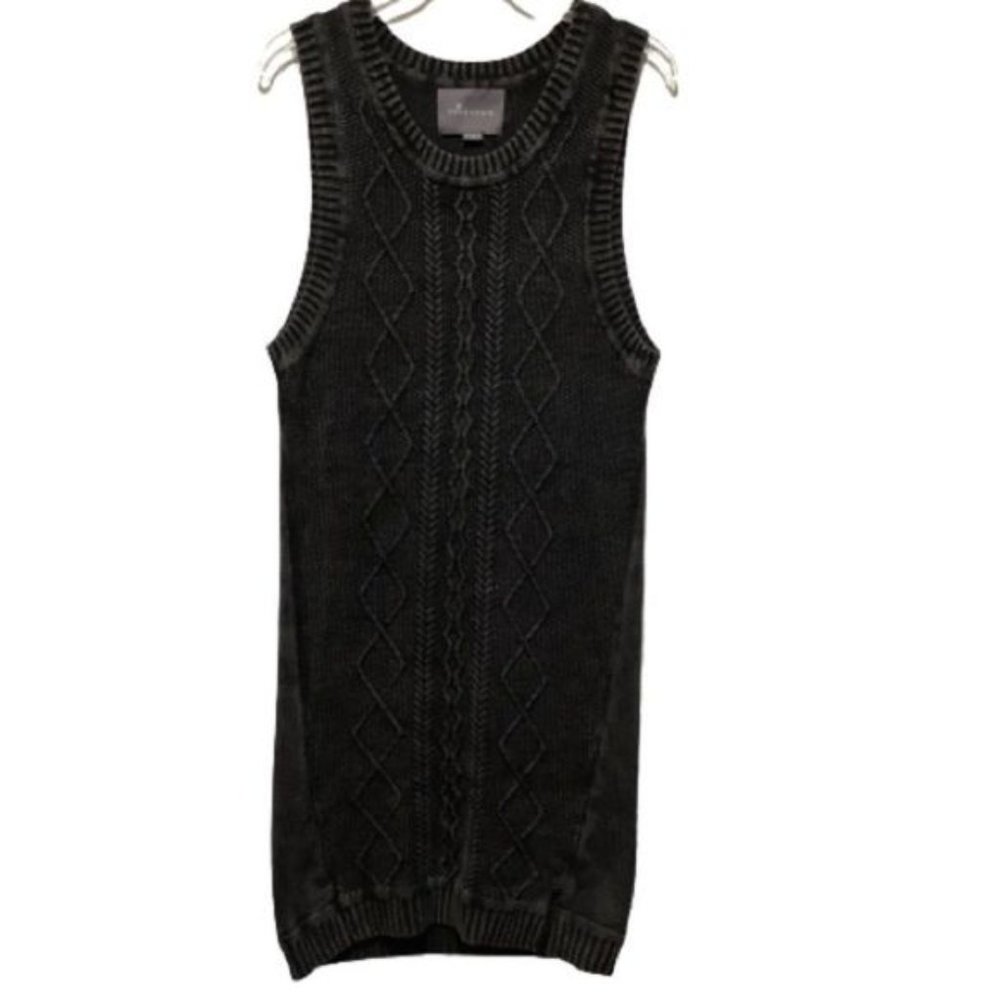 PAPER CRANE SLEEVELESS TUNIC IN WASHED GREY SIZE M